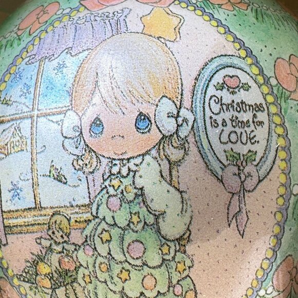 Precious Moments Glass Ornament 1994 Youre As Pretty As A Christmas Tree VTG - Picture 10 of 10